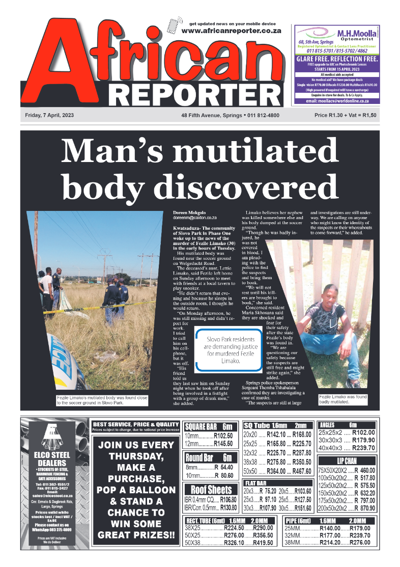 African Reporter 7 April 2023 page 1