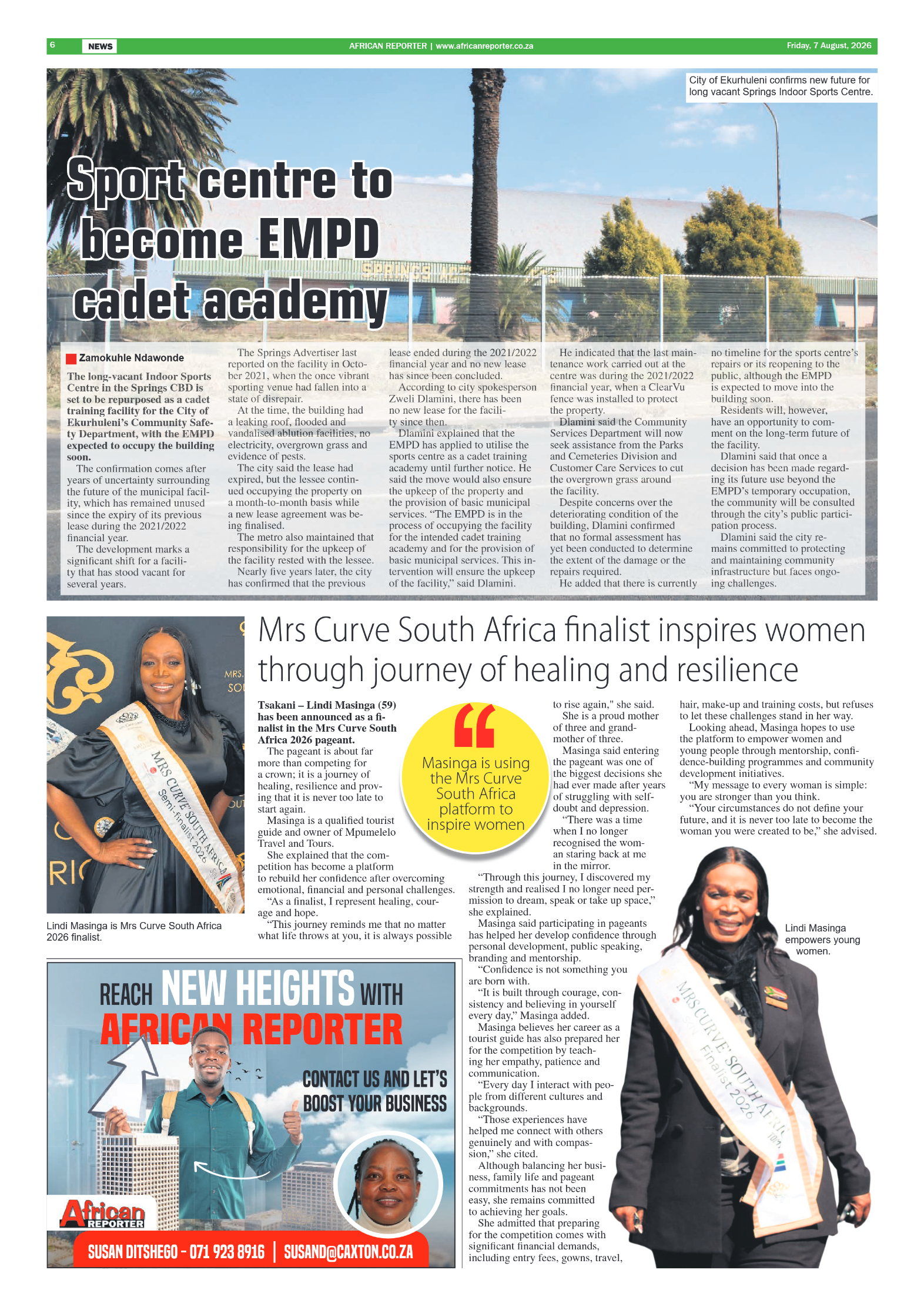 African Reporter 7 August 2026 page 6