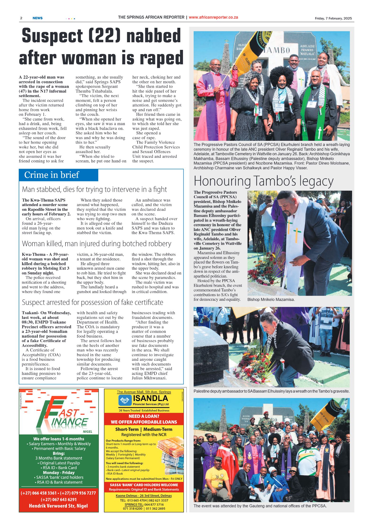 African Reporter 7 February 2025 page 2