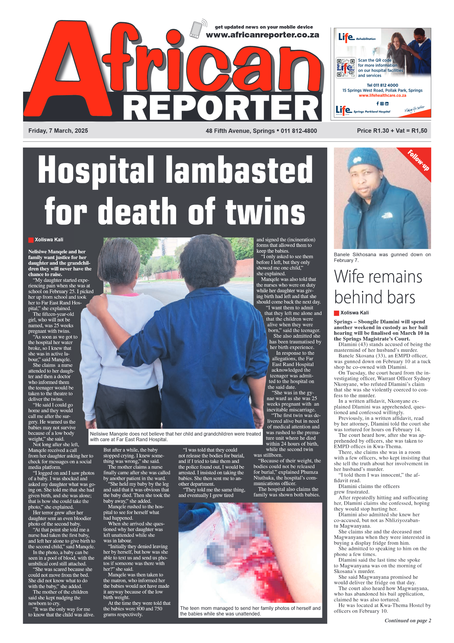 African Reporter 7 March 2025 page 1