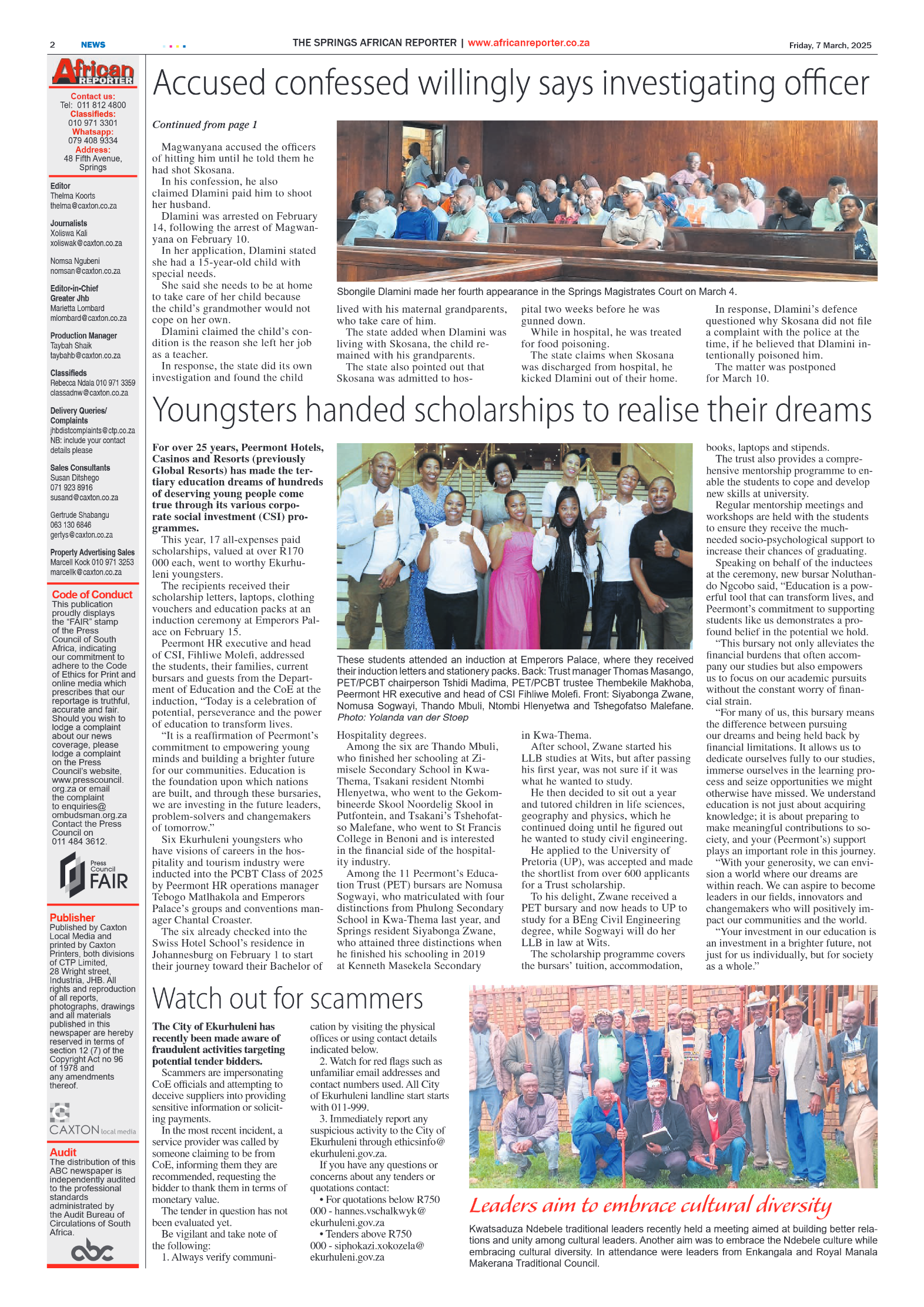 African Reporter 7 March 2025 page 2