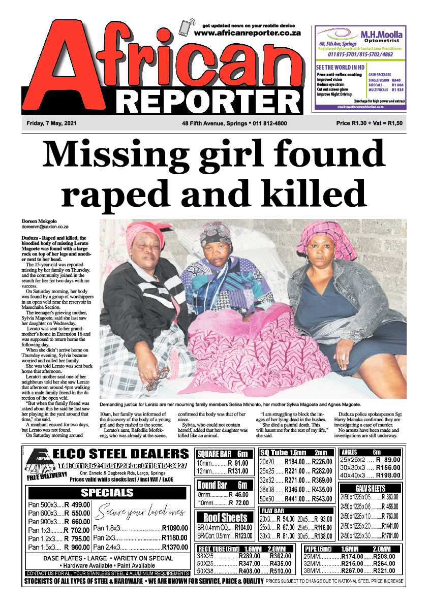 African Reporter 7 May 2021 page 1