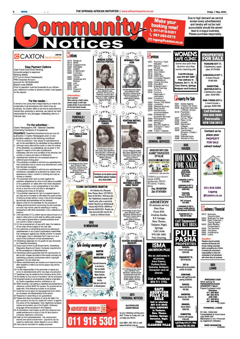 African Reporter 7 May 2021 page 6
