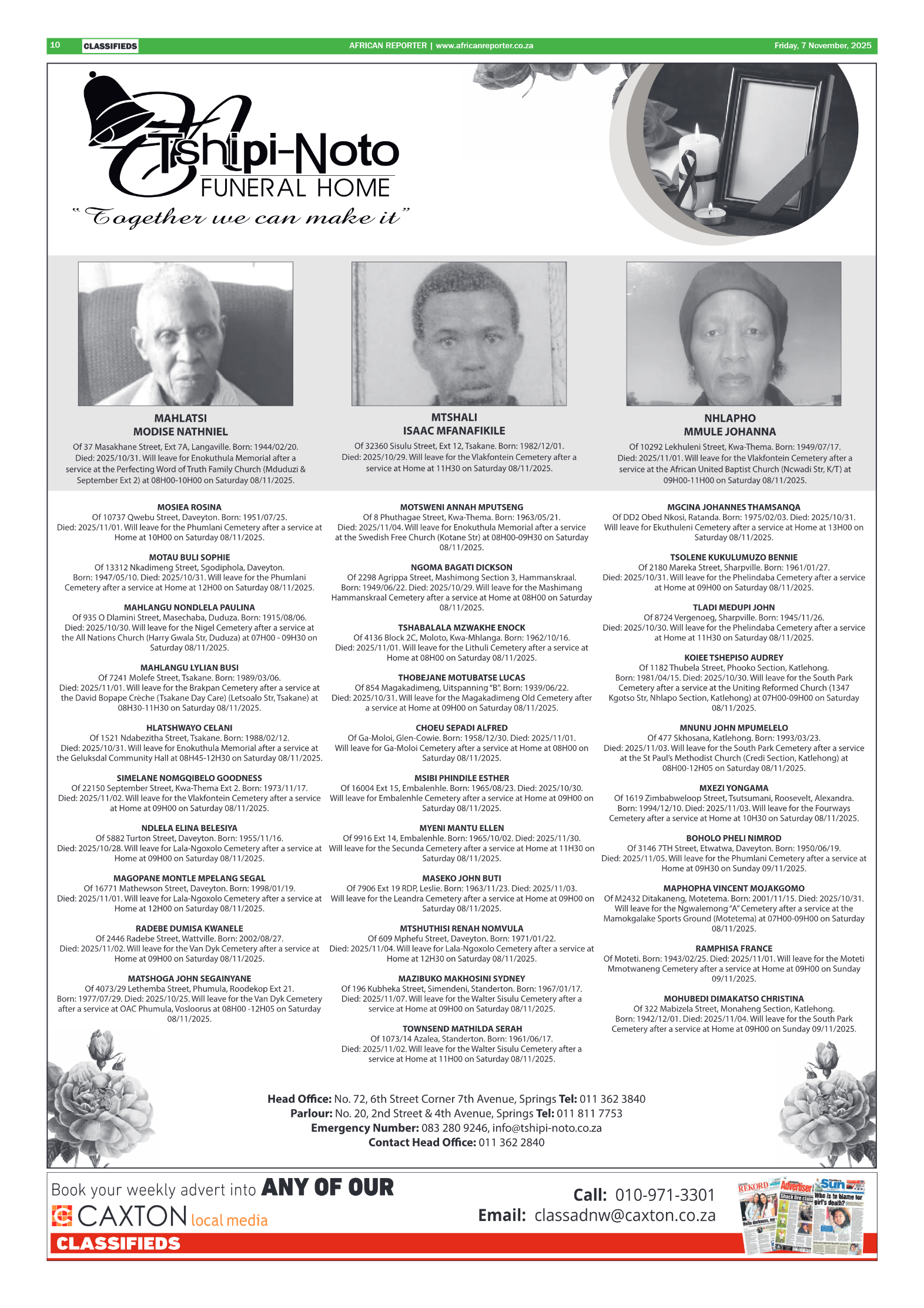 African Reporter 7 November 2025 page 10