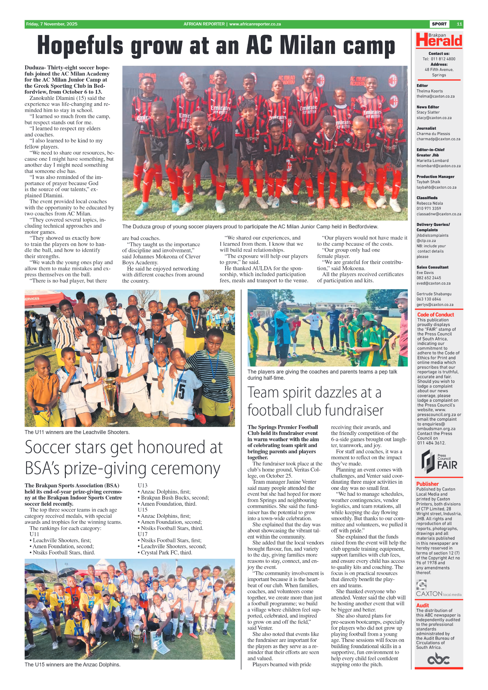 African Reporter 7 November 2025 page 11