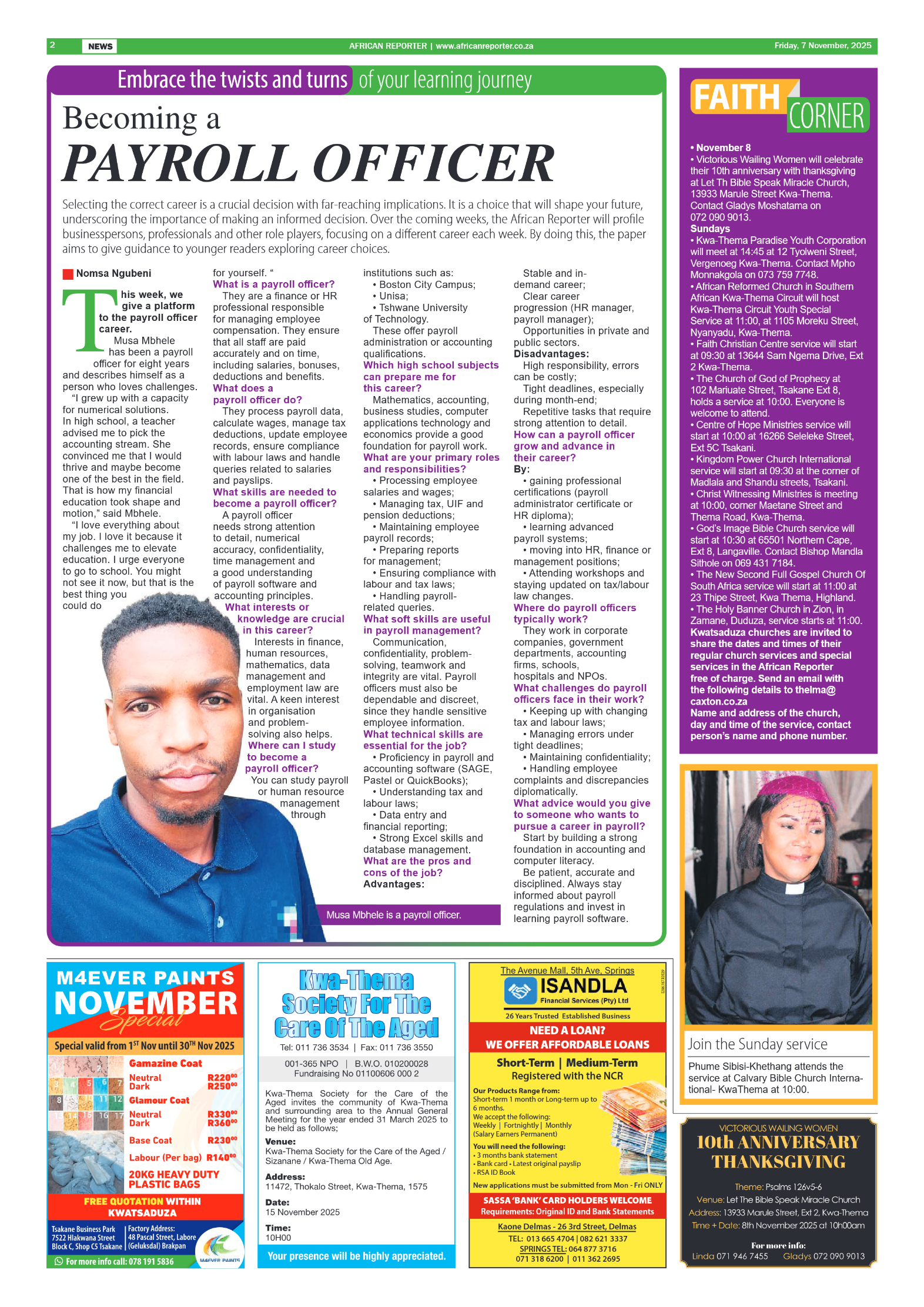 African Reporter 7 November 2025 page 2