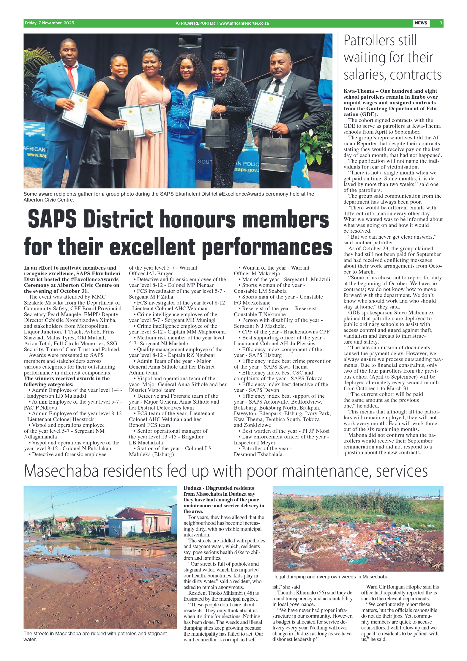 African Reporter 7 November 2025 page 3