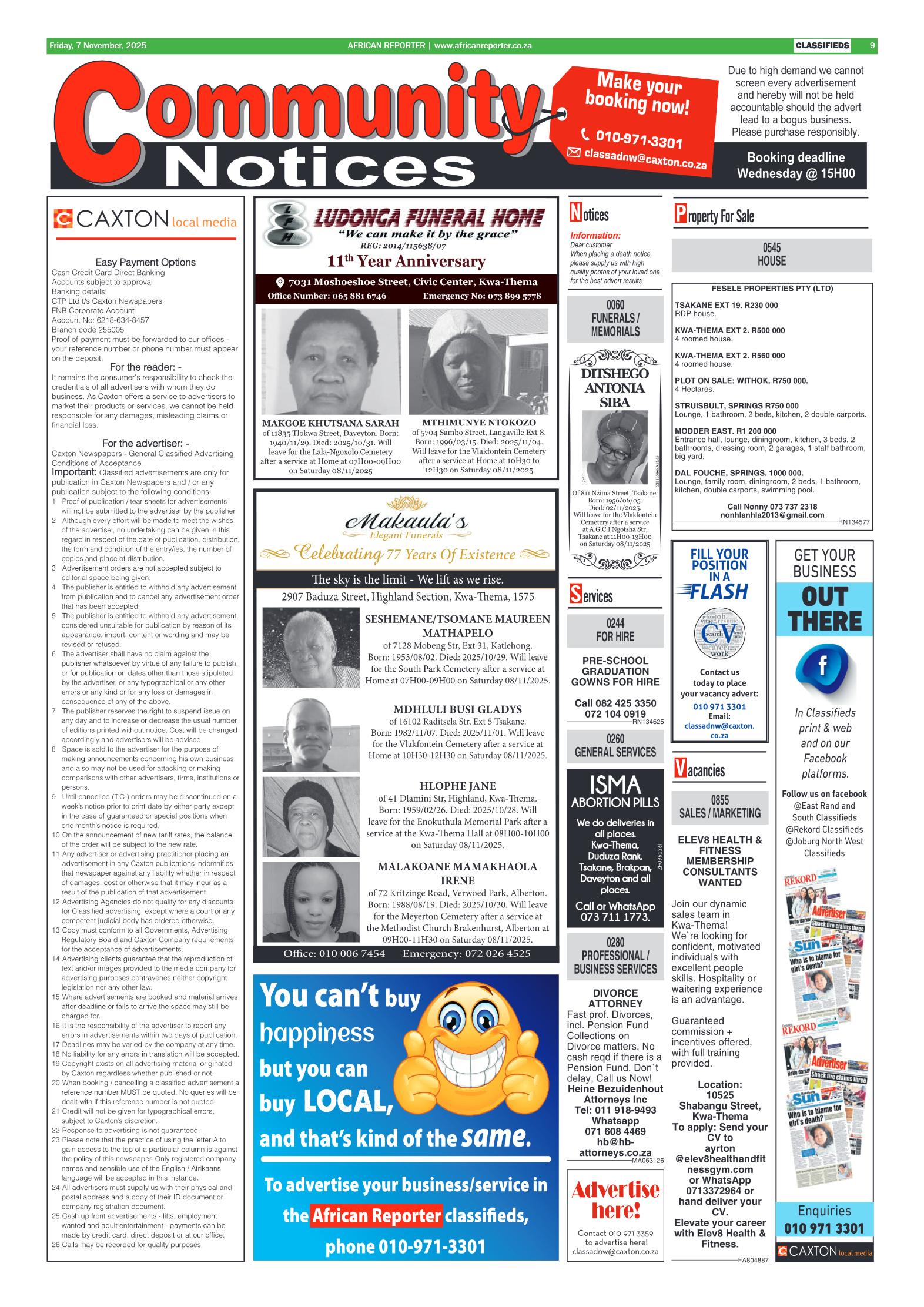 African Reporter 7 November 2025 page 9