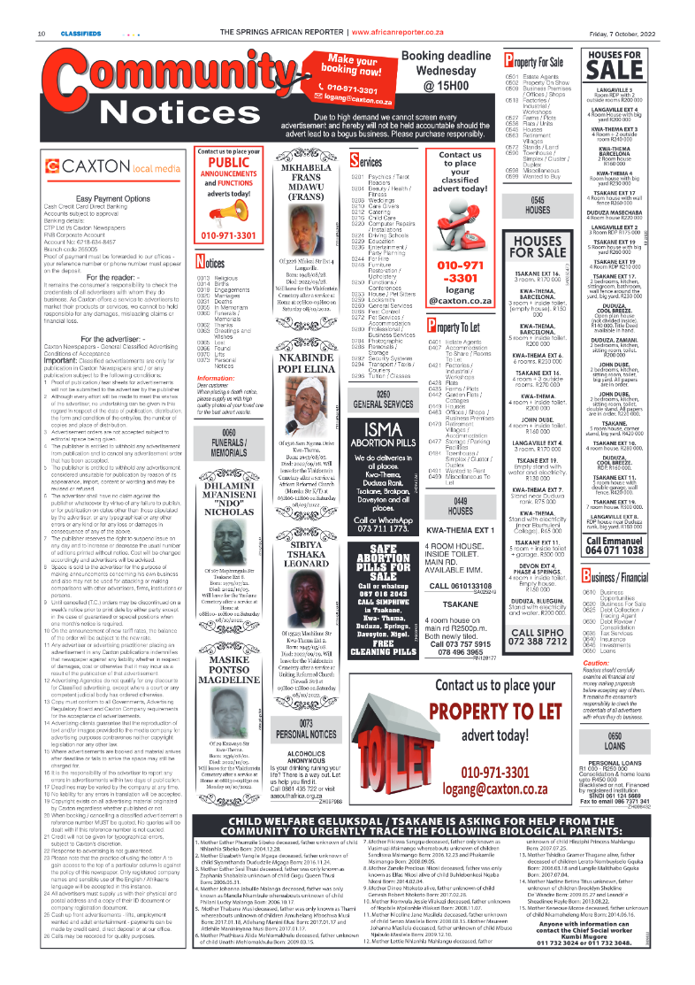 African Reporter 7 Oct 2022 page 10