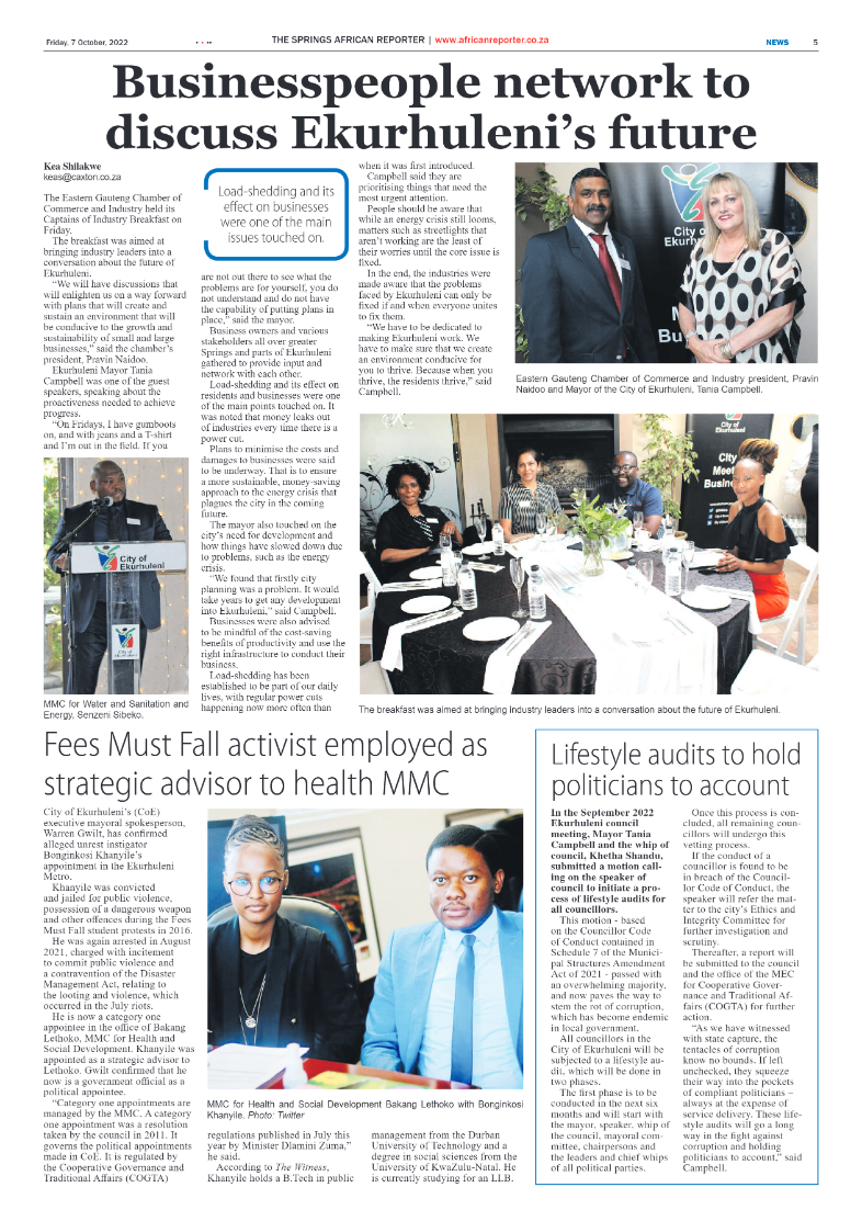African Reporter 7 Oct 2022 page 5