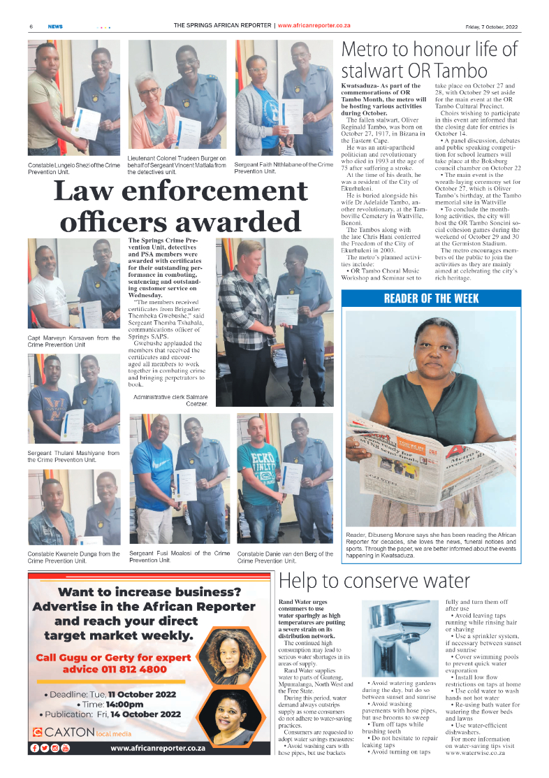 African Reporter 7 Oct 2022 page 6