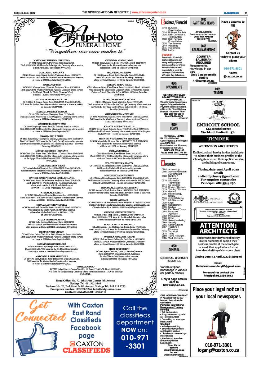 African Reporter 8 April 2022 page 11