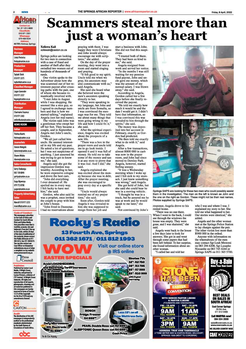 African Reporter 8 April 2022 page 2