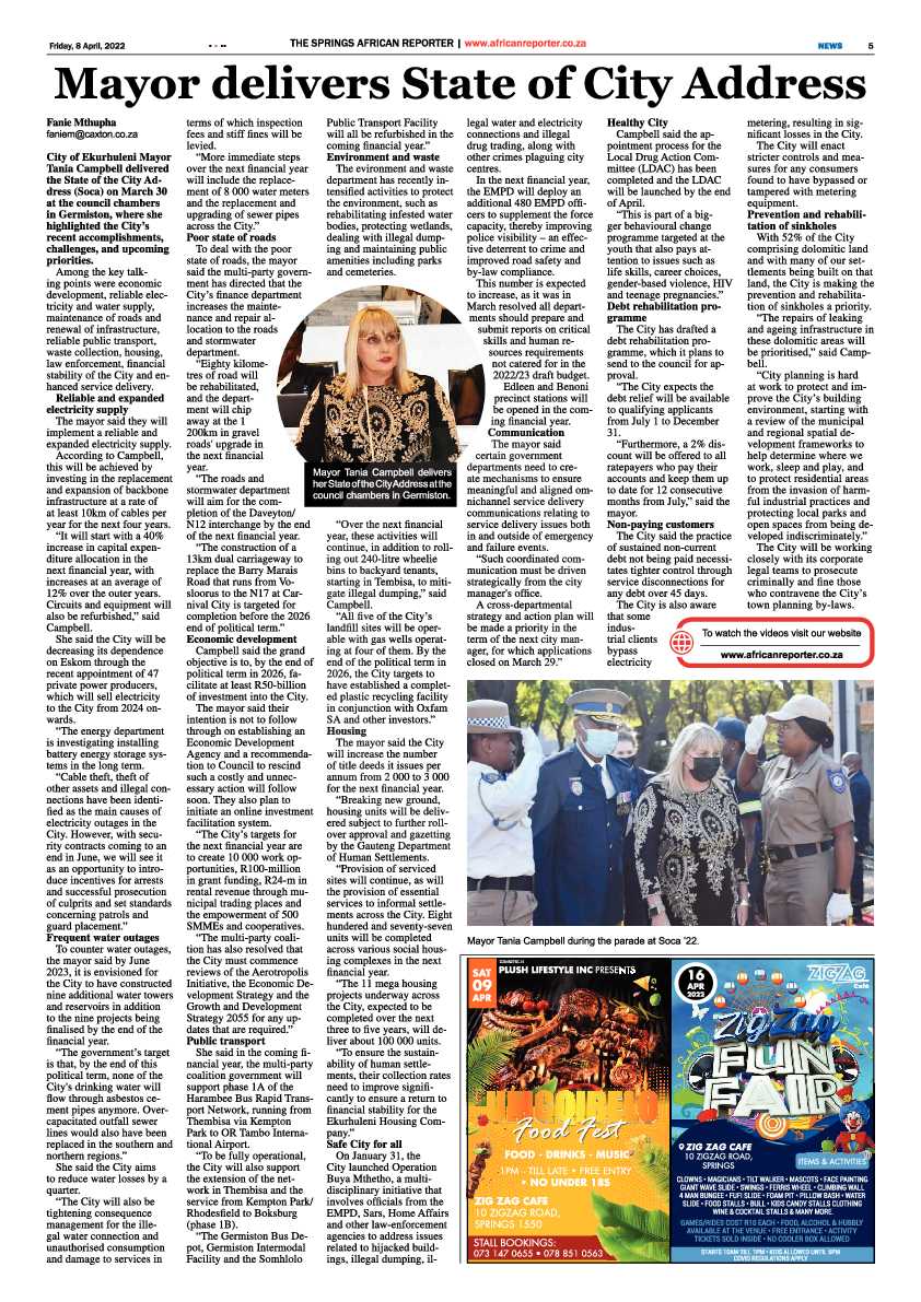 African Reporter 8 April 2022 page 5