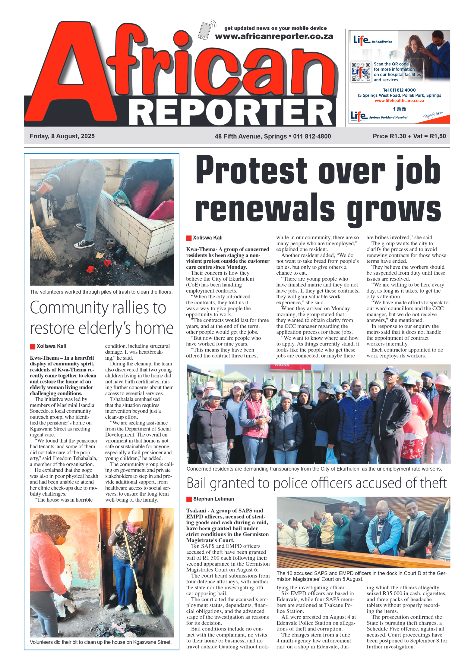African Reporter 8 August 2025 page 1