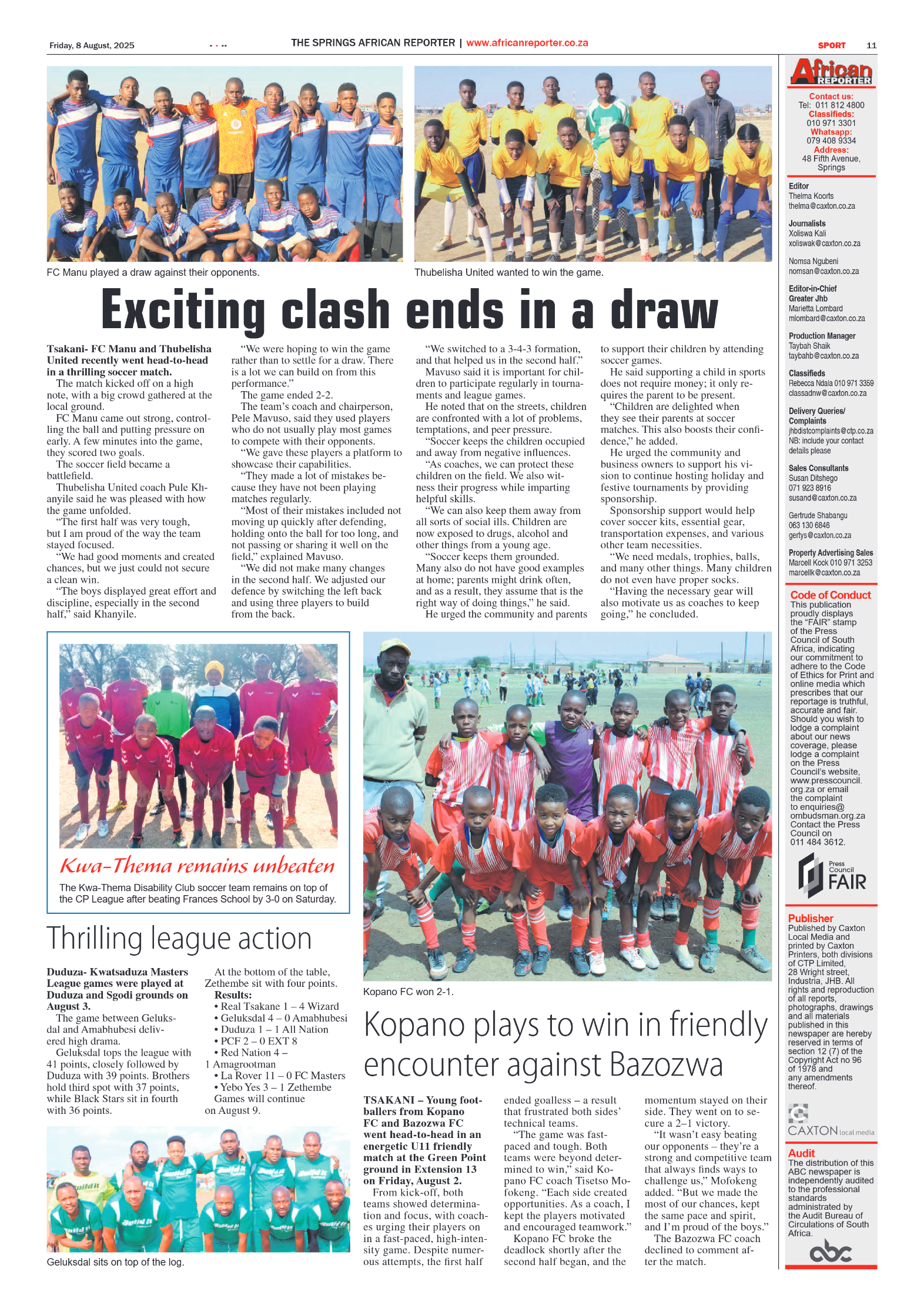 African Reporter 8 August 2025 page 11
