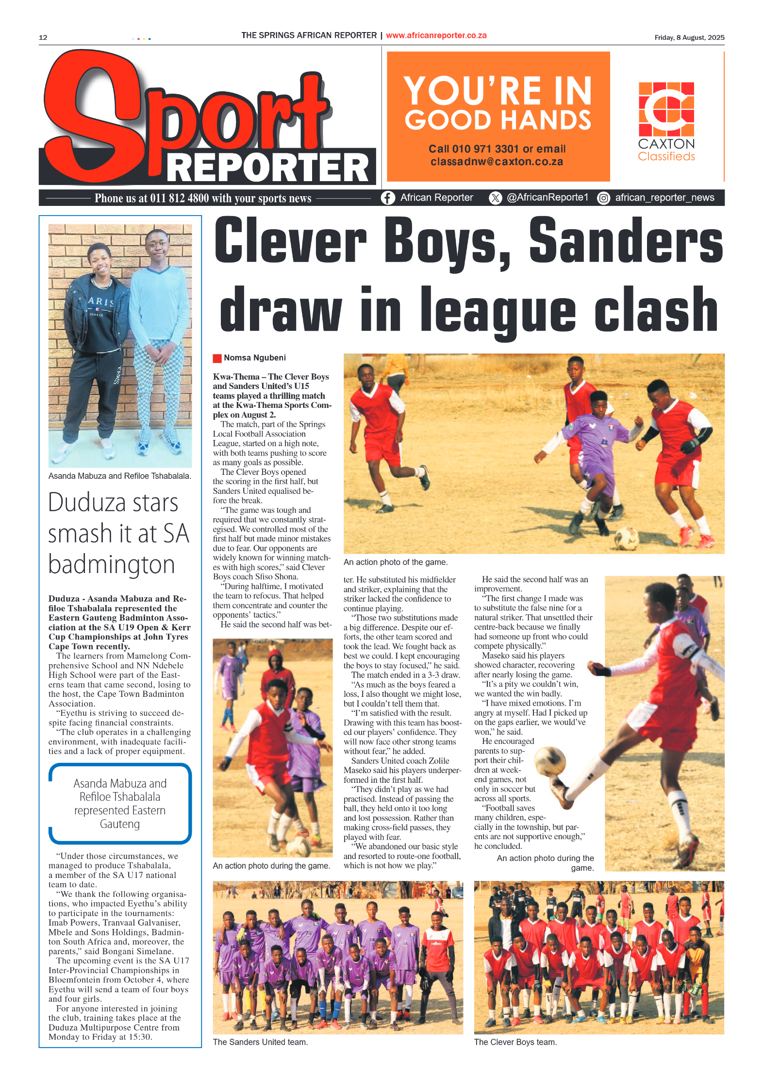 African Reporter 8 August 2025 page 12