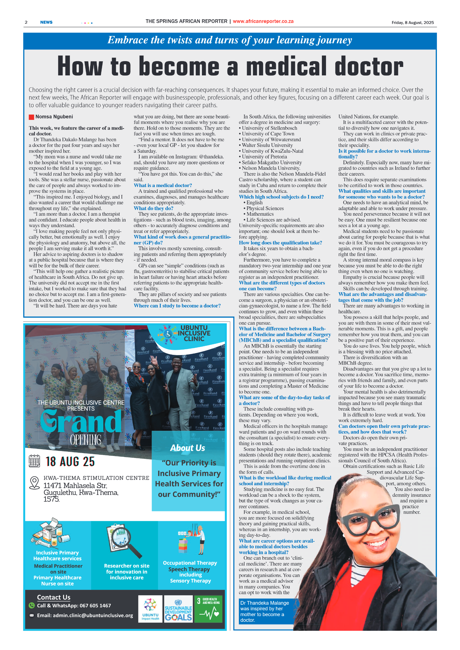 African Reporter 8 August 2025 page 2