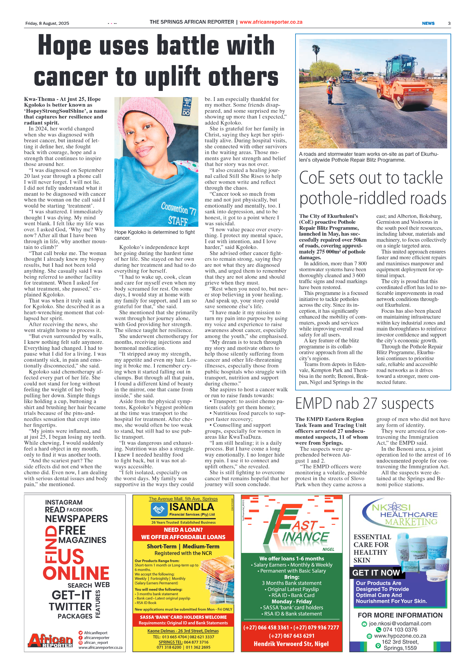 African Reporter 8 August 2025 page 3
