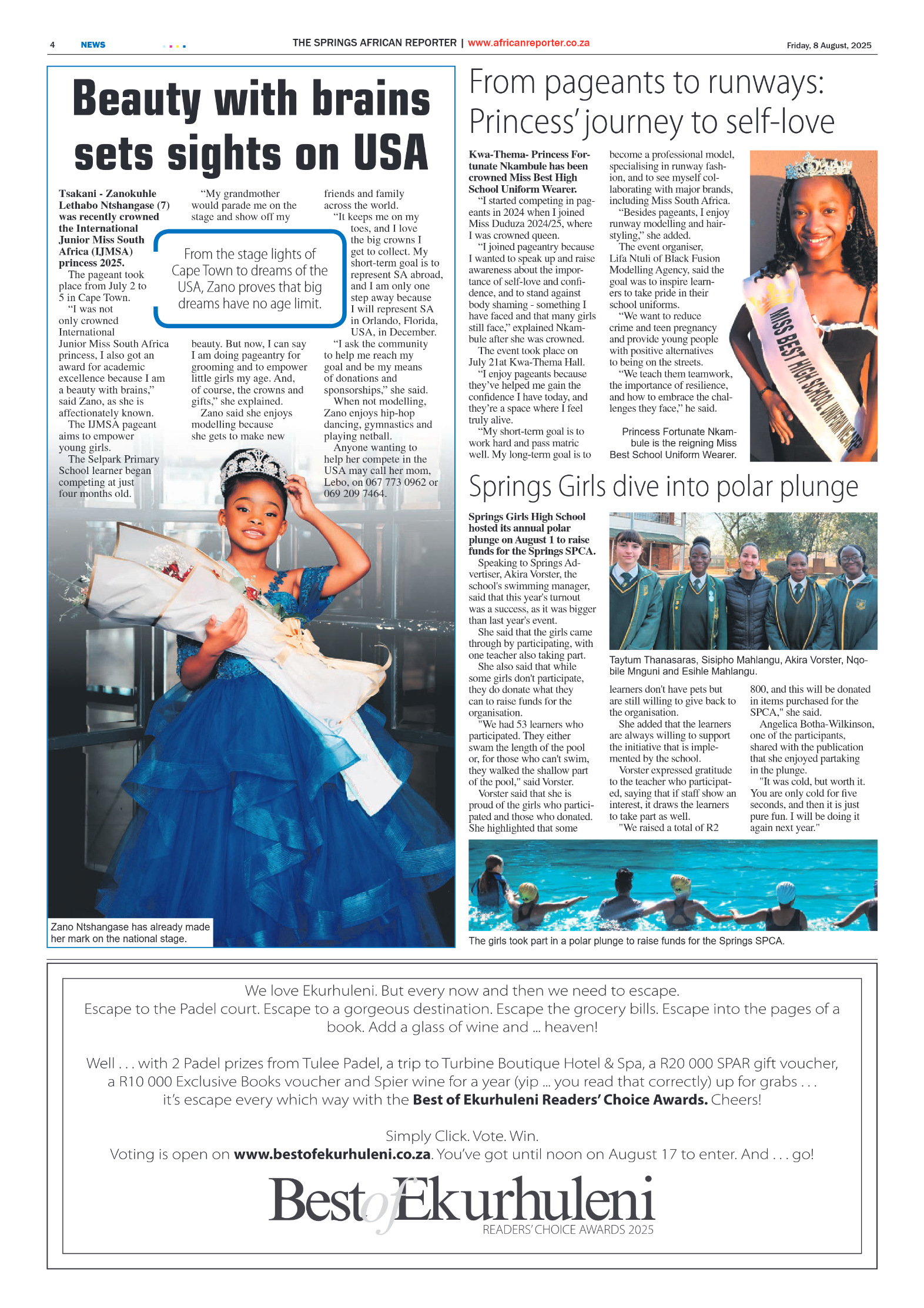 African Reporter 8 August 2025 page 4