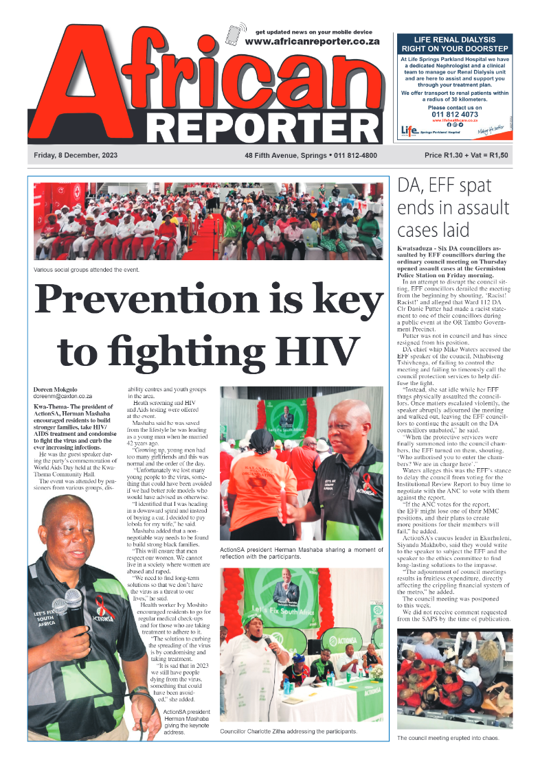 African Reporter 8 December 2023 page 1