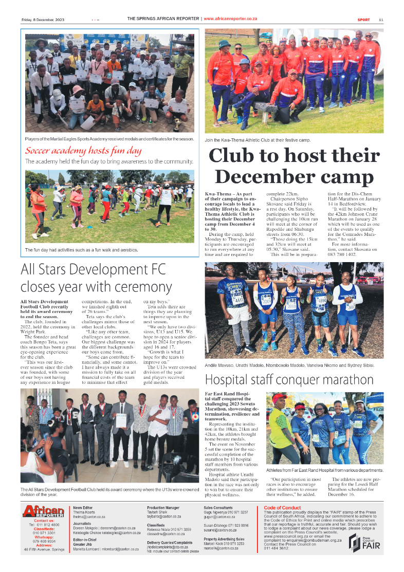 African Reporter 8 December 2023 page 11
