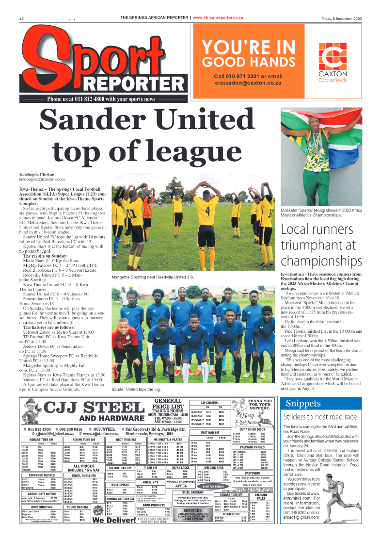 African Reporter 8 December 2023 page 12