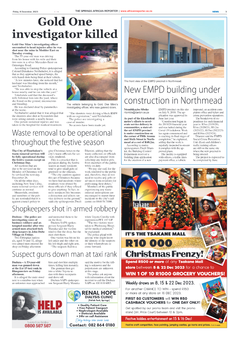 African Reporter 8 December 2023 page 3