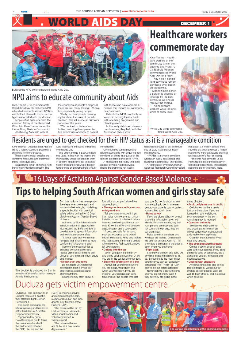 African Reporter 8 December 2023 page 4