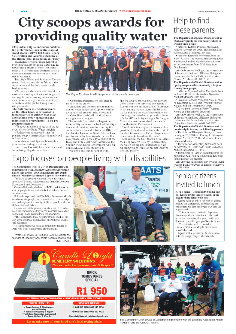 African Reporter 8 December 2023 page 6