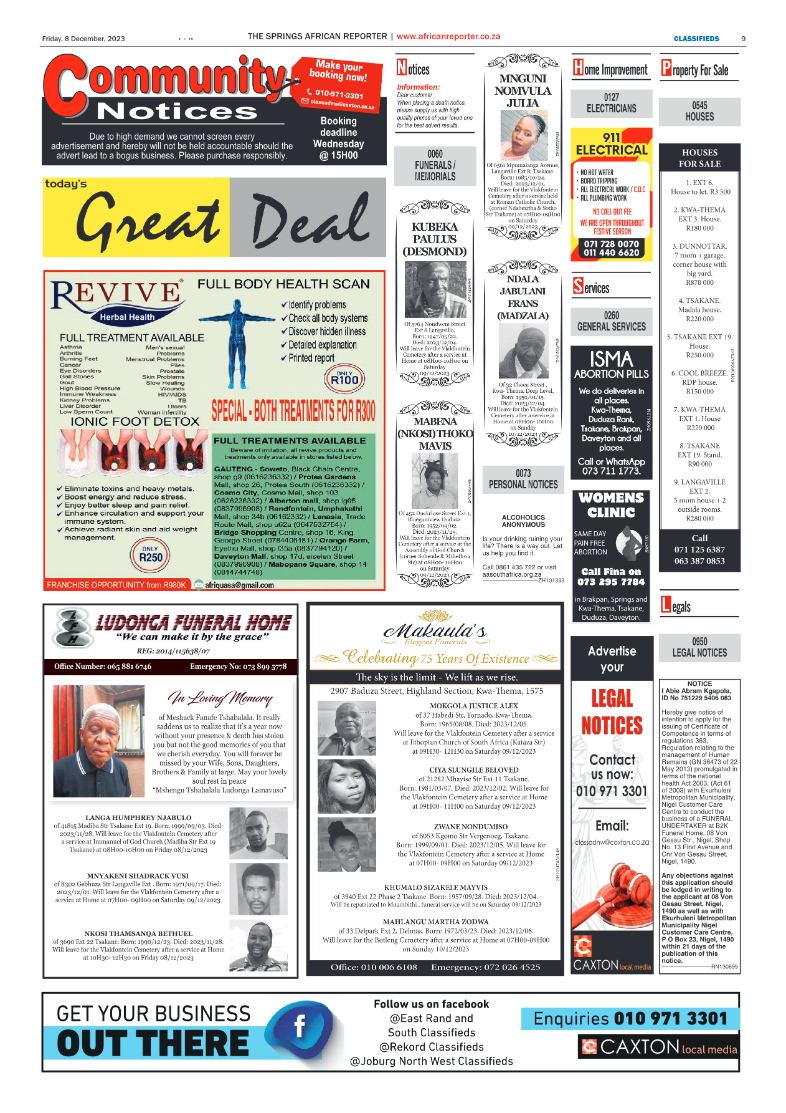 African Reporter 8 December 2023 page 9