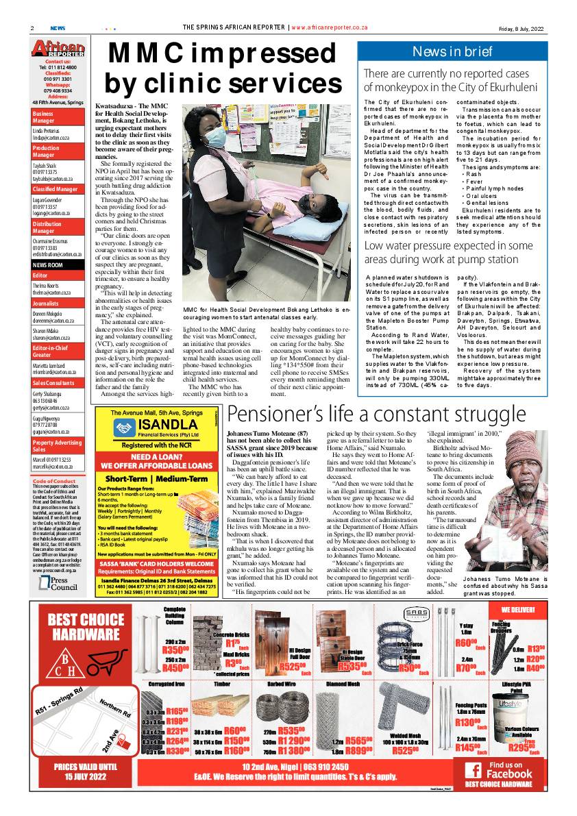 African Reporter 8 July 2022 page 2