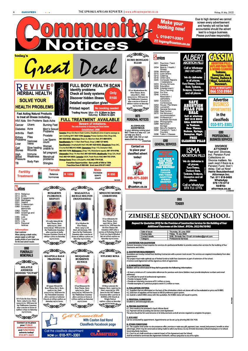 African Reporter 8 July 2022 page 6