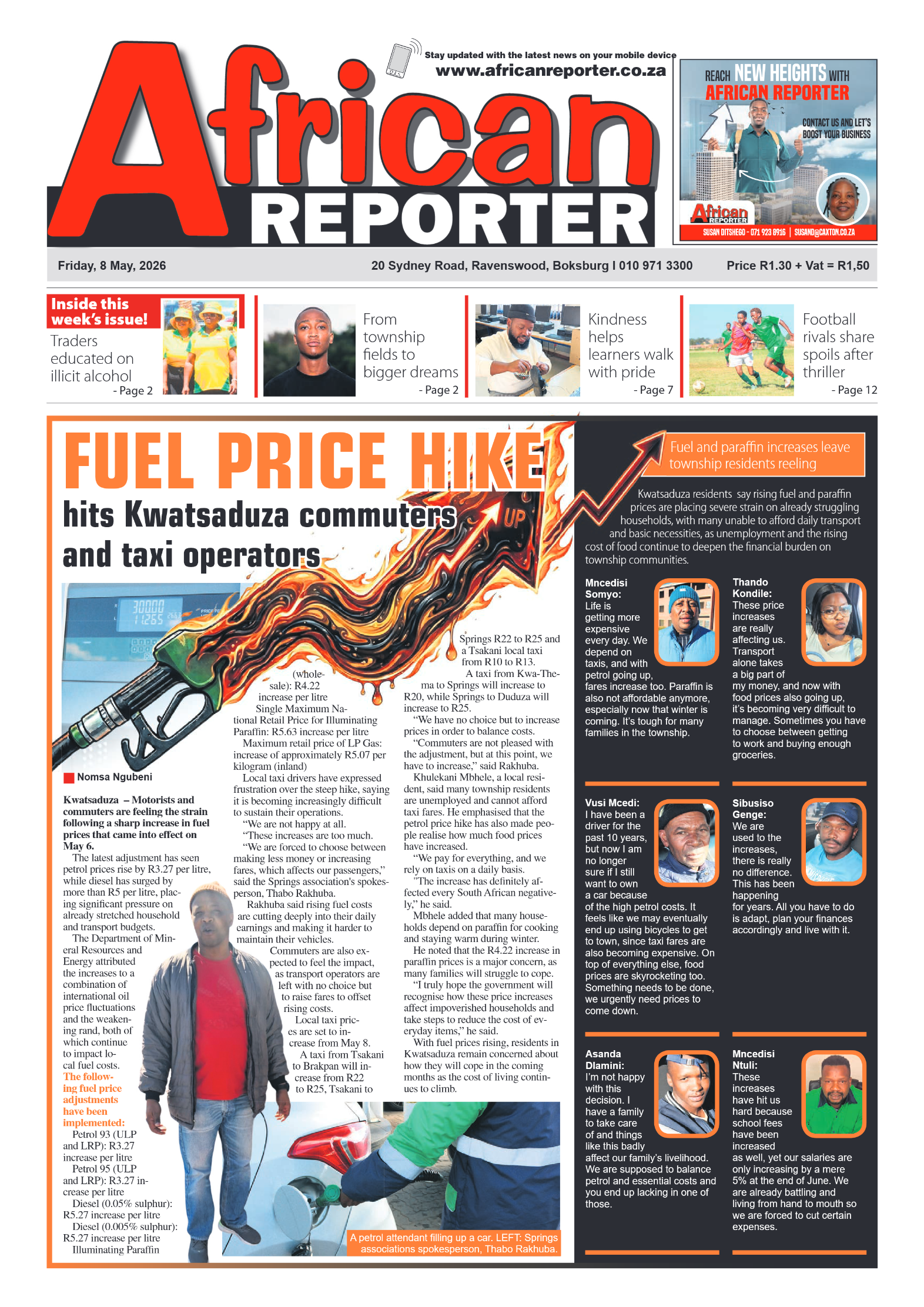 African Reporter 8 May 2026 page 1