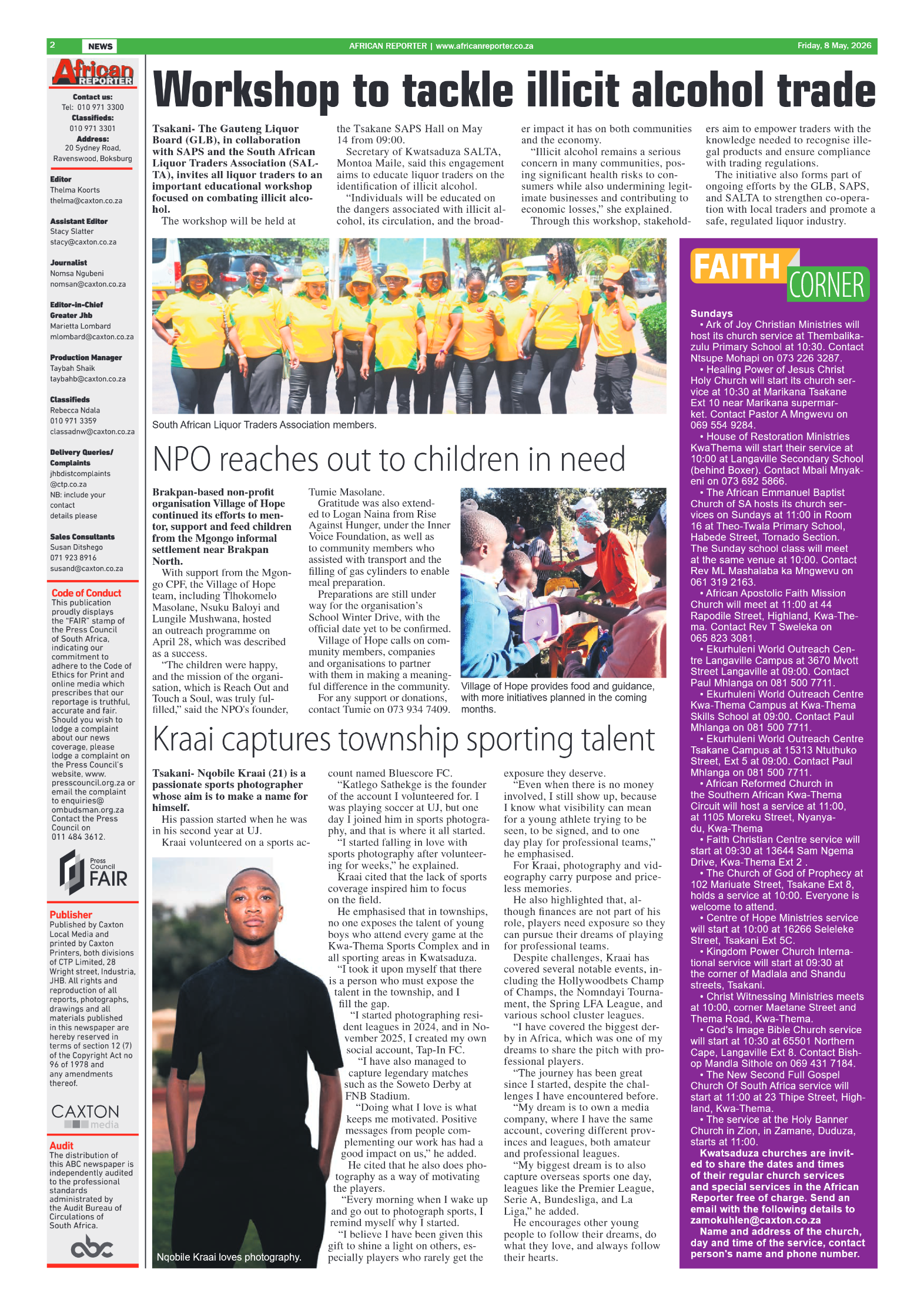 African Reporter 8 May 2026 page 2