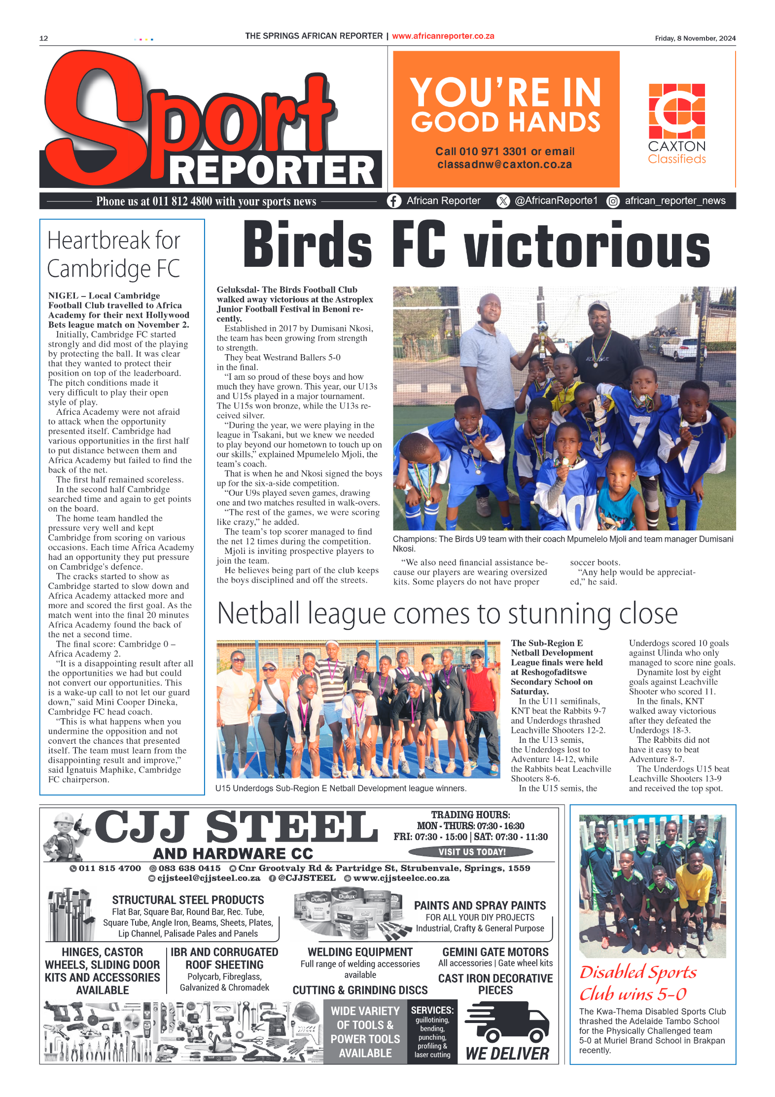 African Reporter 8 November 2024 page 12