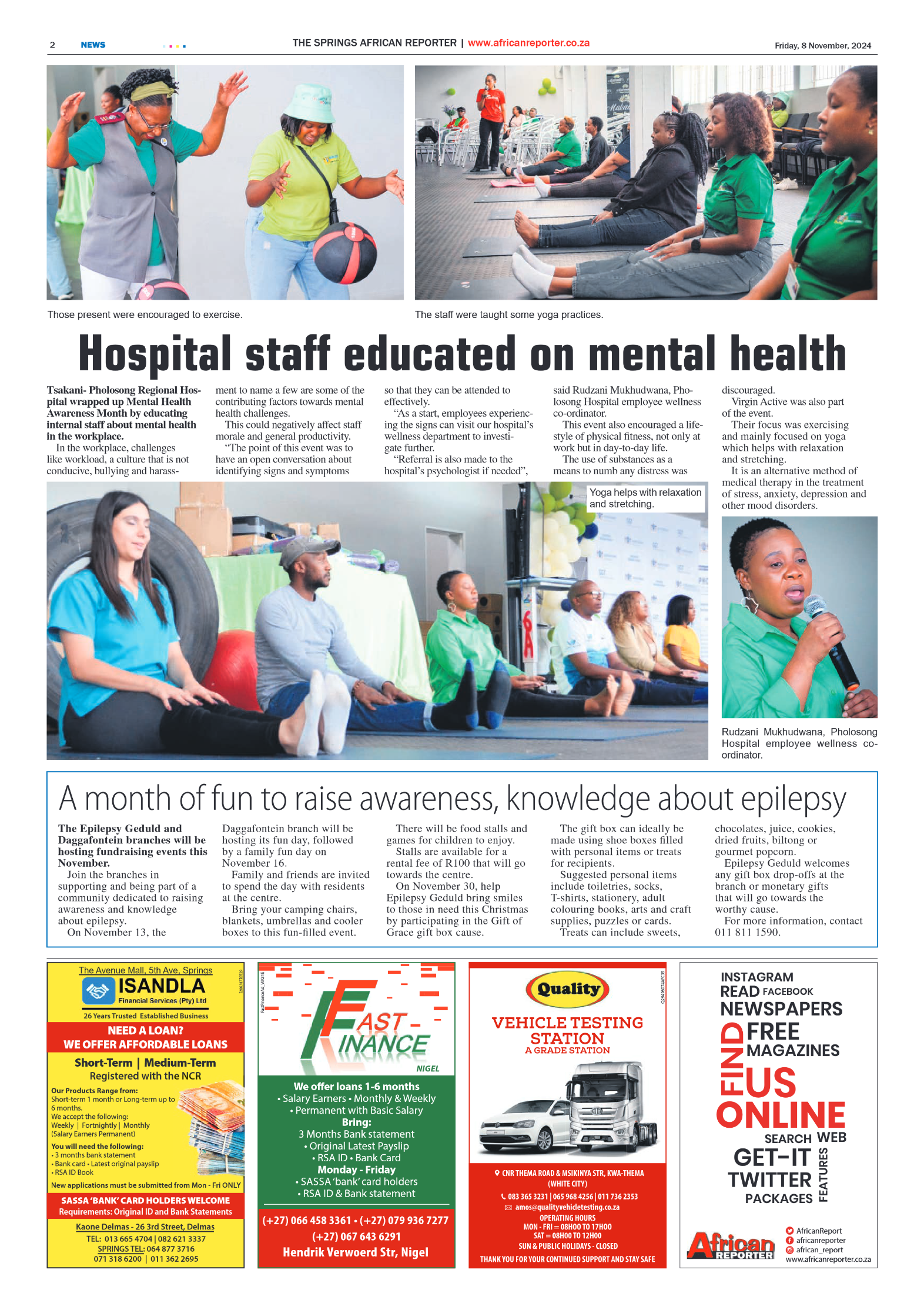 African Reporter 8 November 2024 page 2