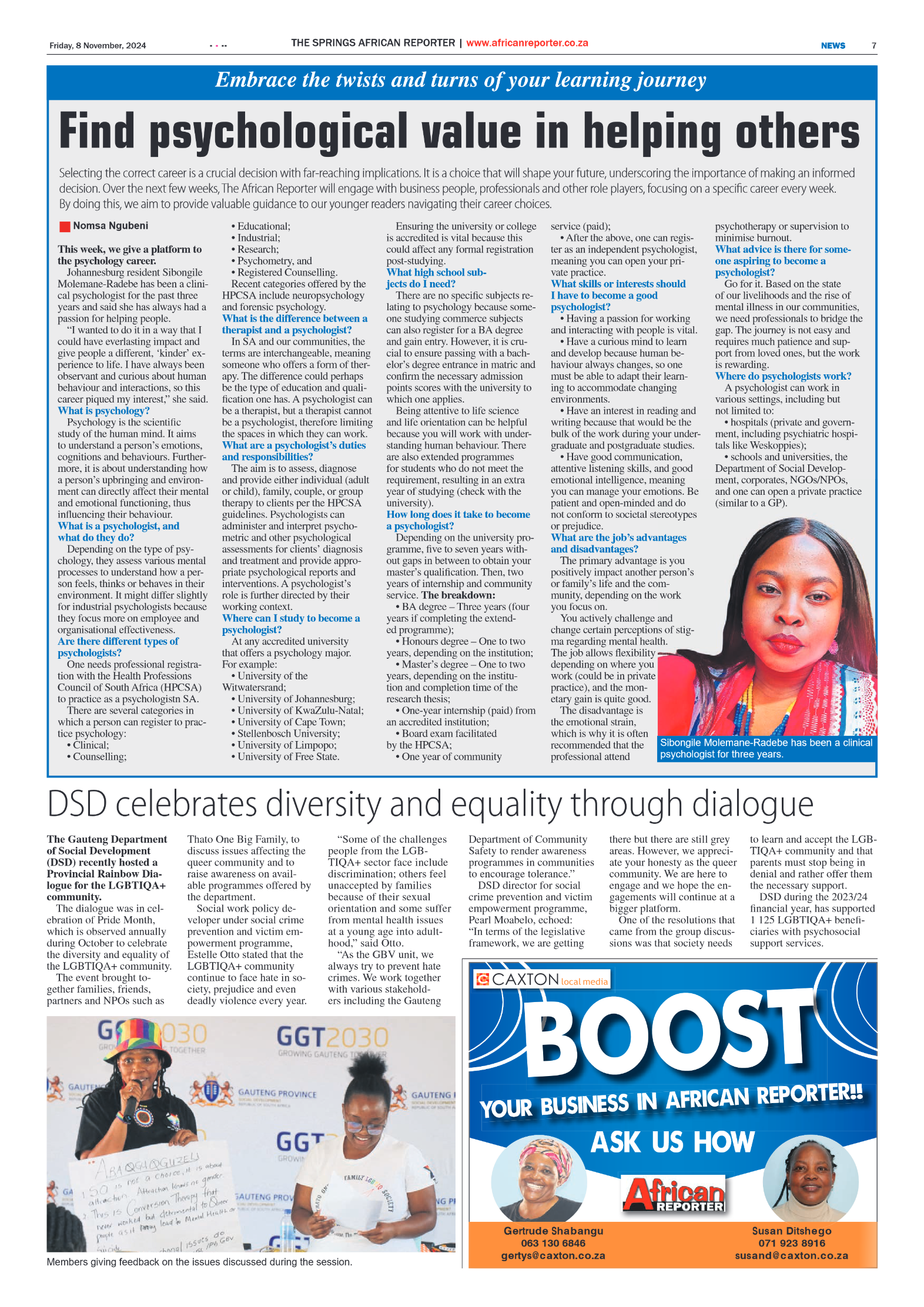 African Reporter 8 November 2024 page 7