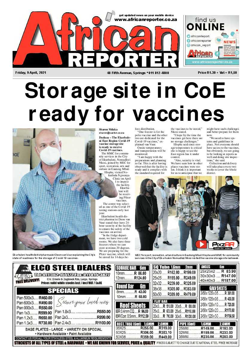African Reporter 9 April 2021 page 1