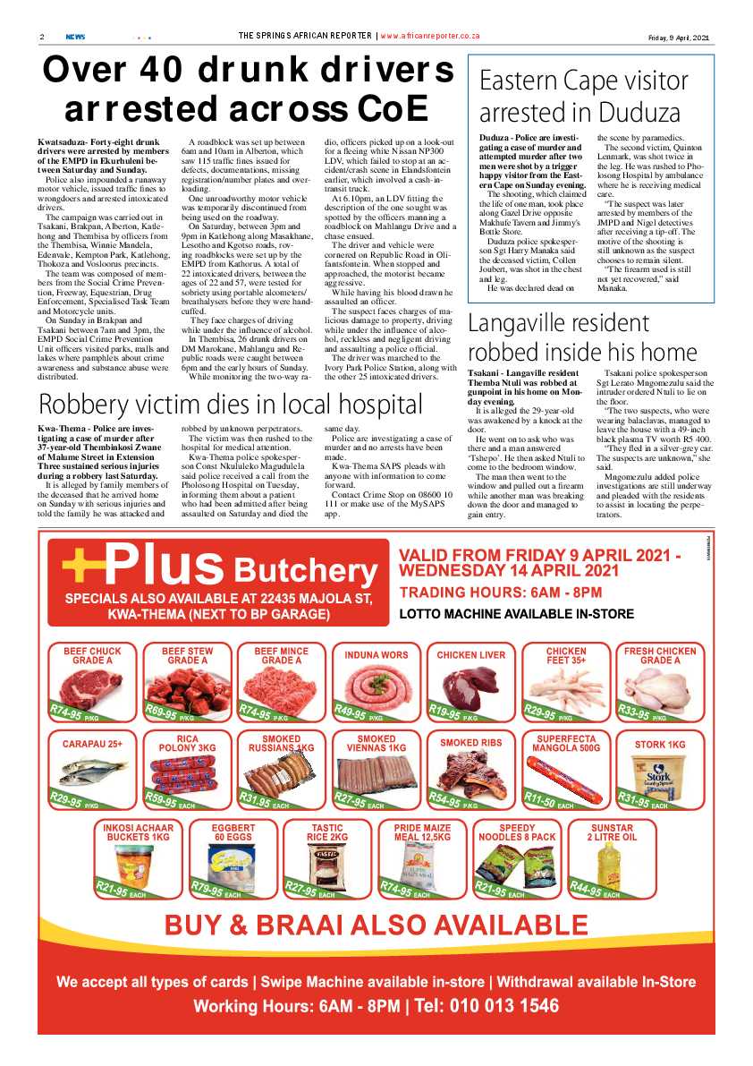 African Reporter 9 April 2021 page 2