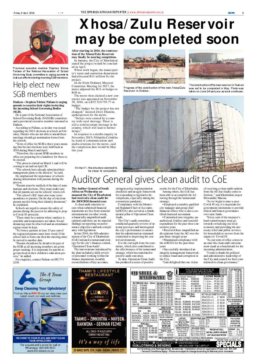 African Reporter 9 April 2021 page 3