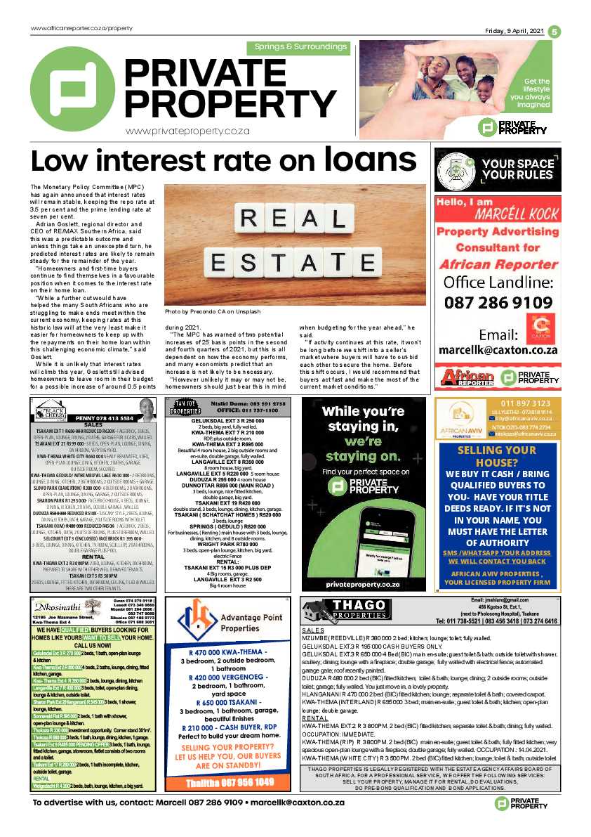 African Reporter 9 April 2021 page 5