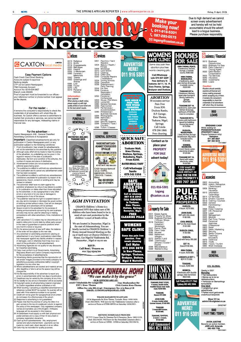 African Reporter 9 April 2021 page 6