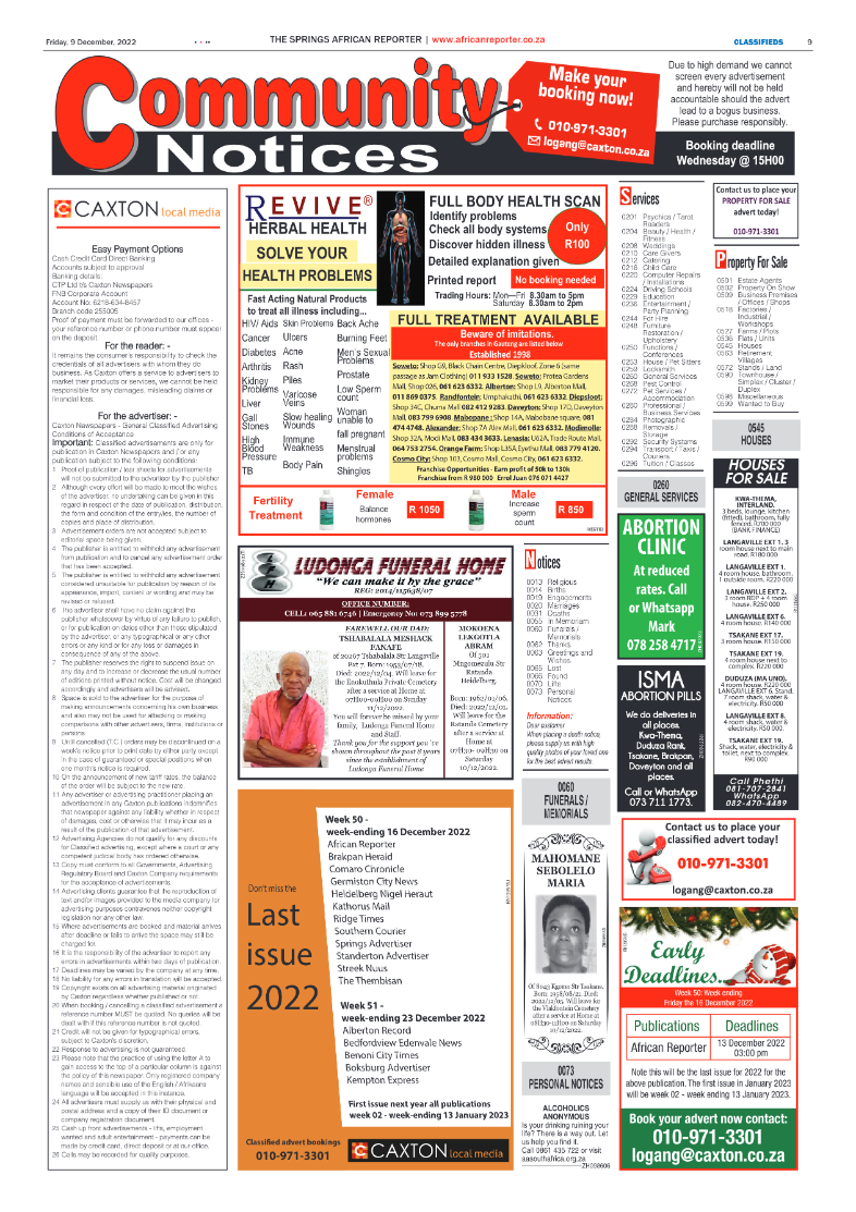 African Reporter 9 Dec 2022 page 9