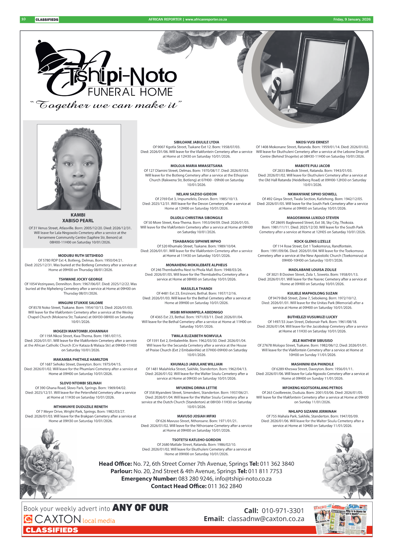 African Reporter 9 January 2026 page 10