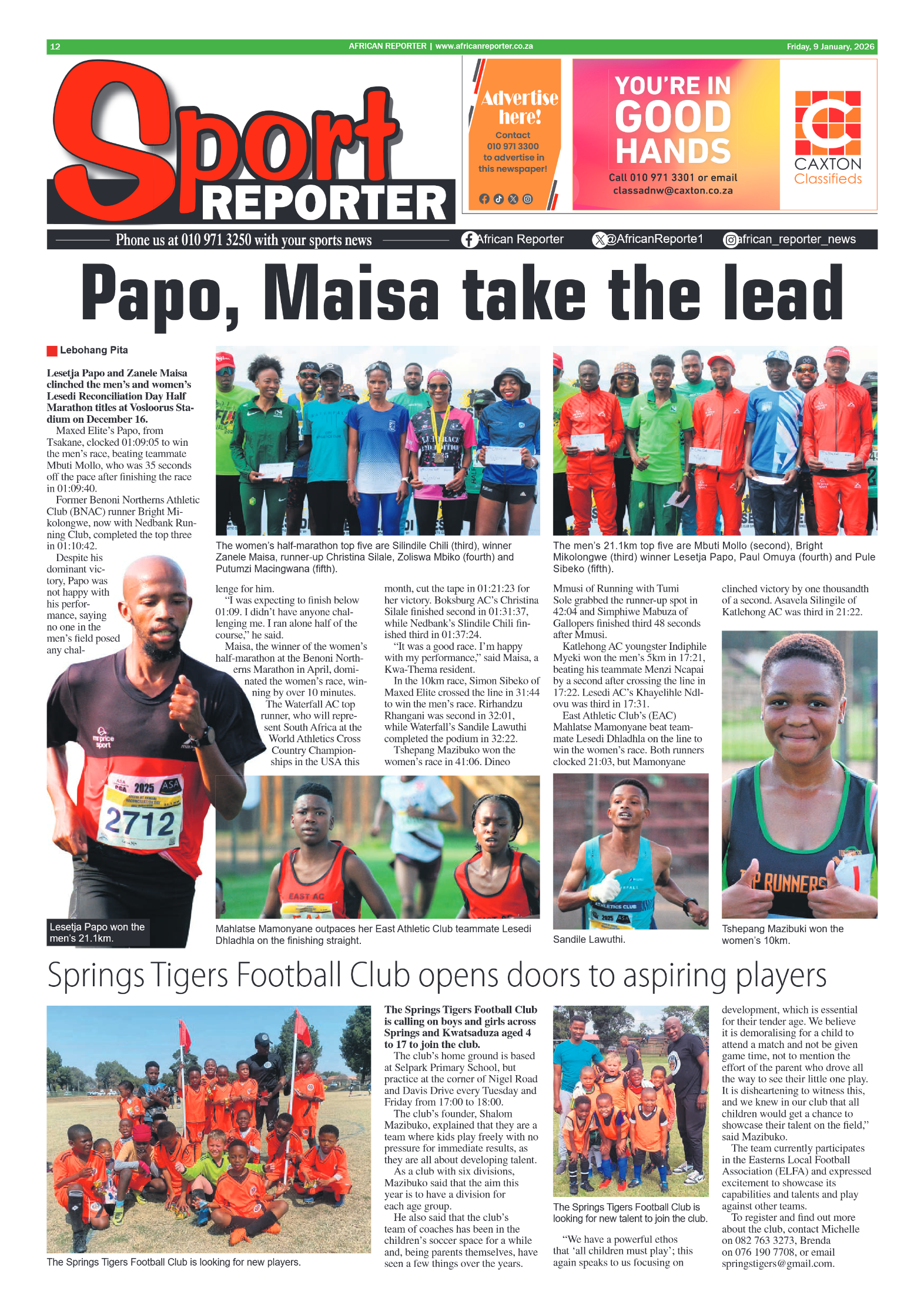 African Reporter 9 January 2026 page 12