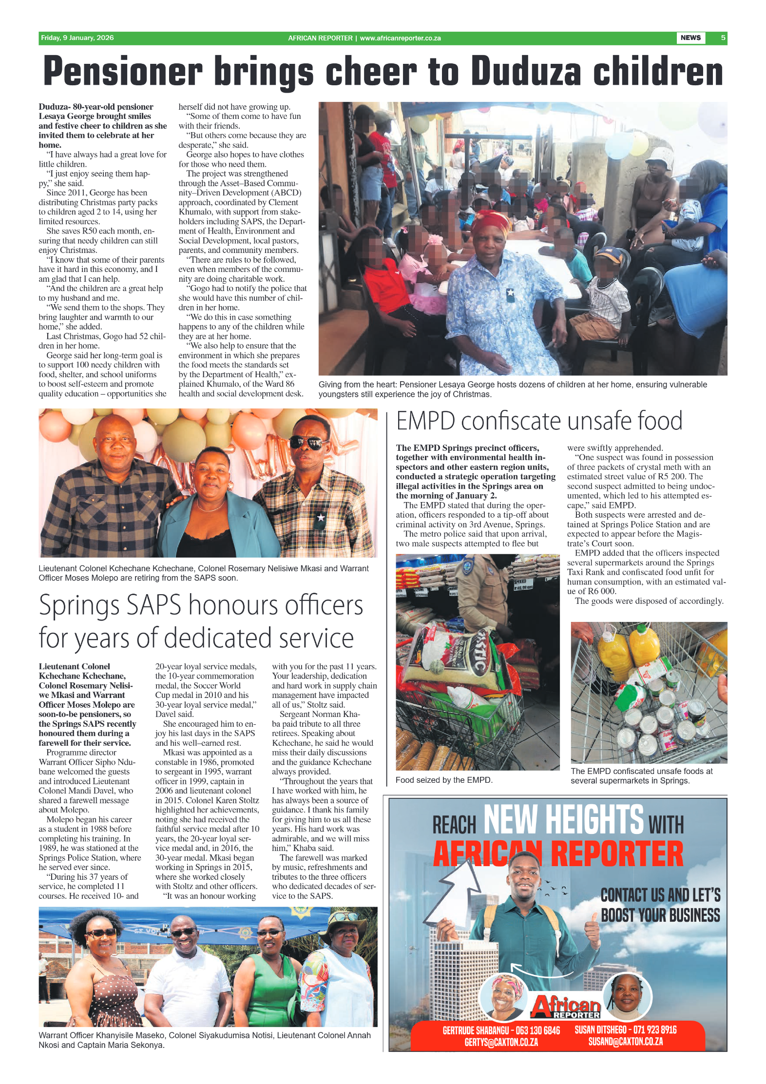 African Reporter 9 January 2026 page 5