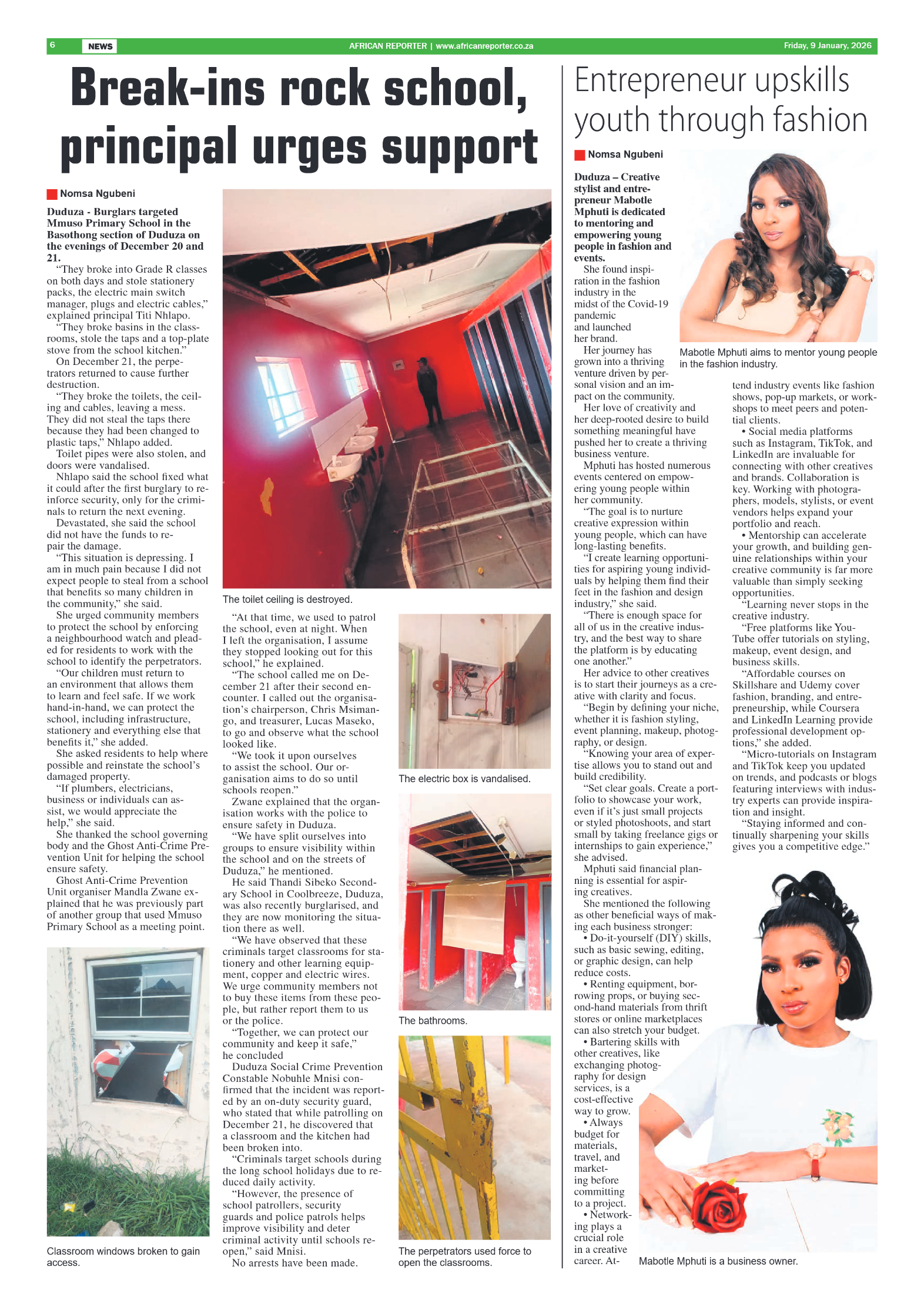 African Reporter 9 January 2026 page 6