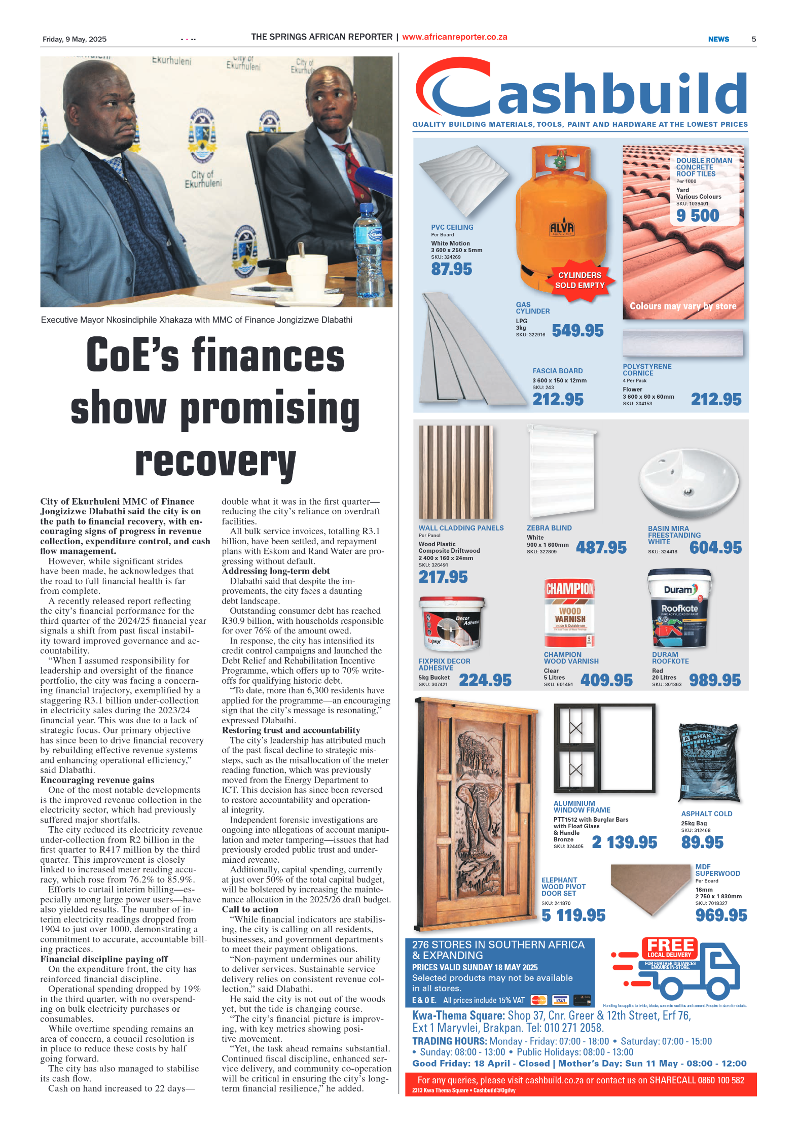 African Reporter 9 May 2025 page 5