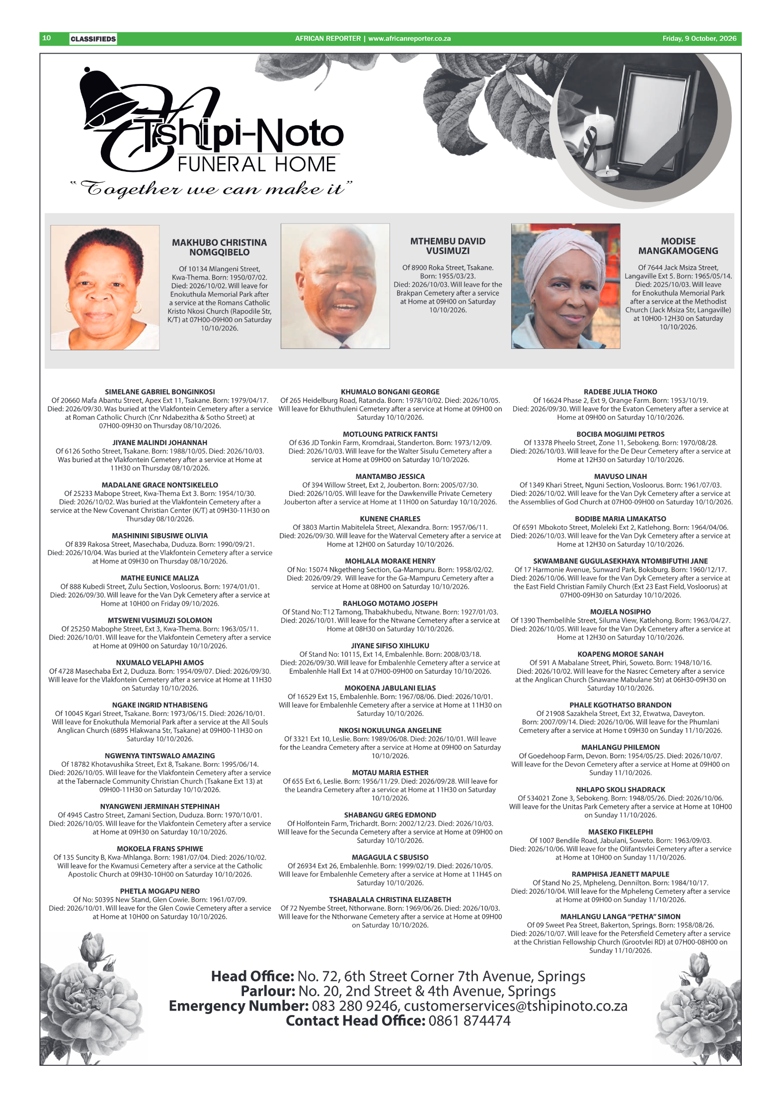 African Reporter 9 October 2026 page 10